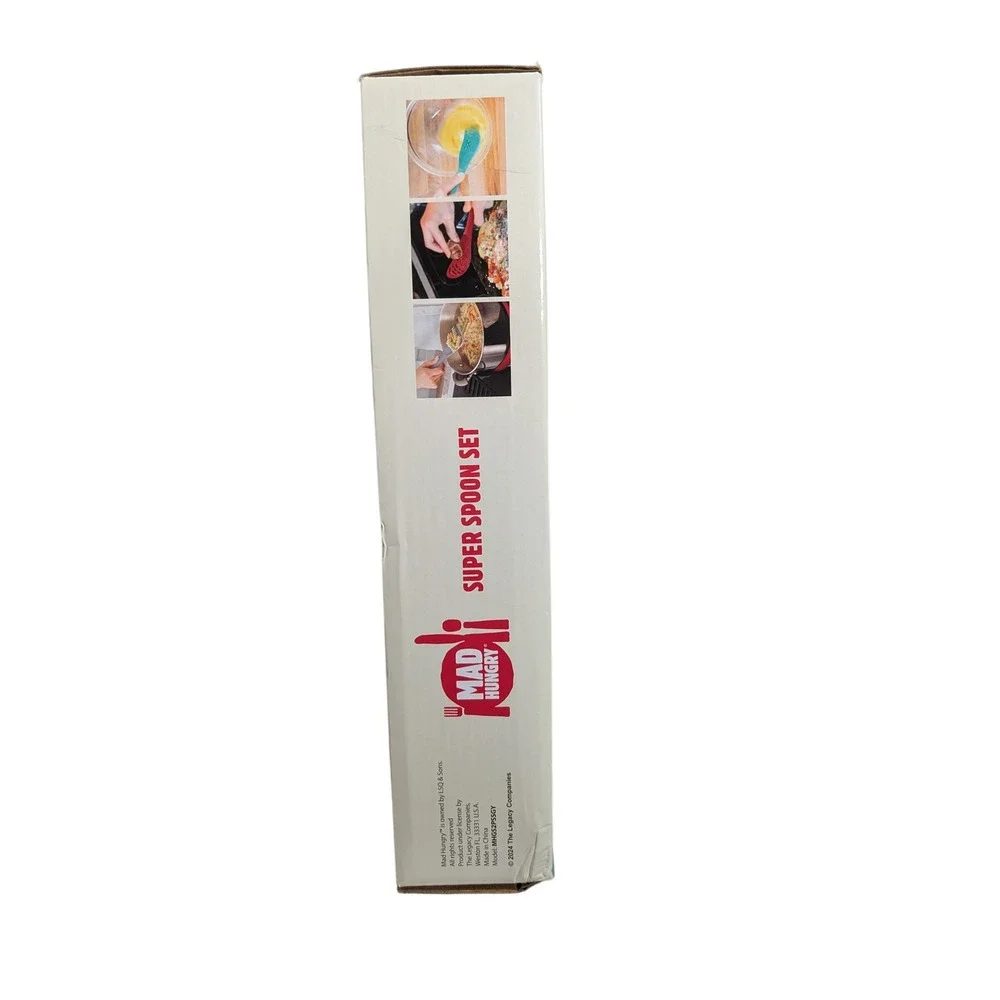 Mad‎ Hungry Super Spoon Set 2-Piece Gray Multi-Use Kitchen Tools NEW Open Box
